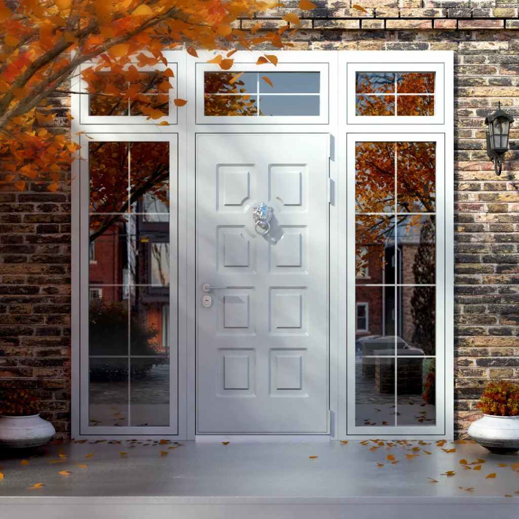 Белые входные двери